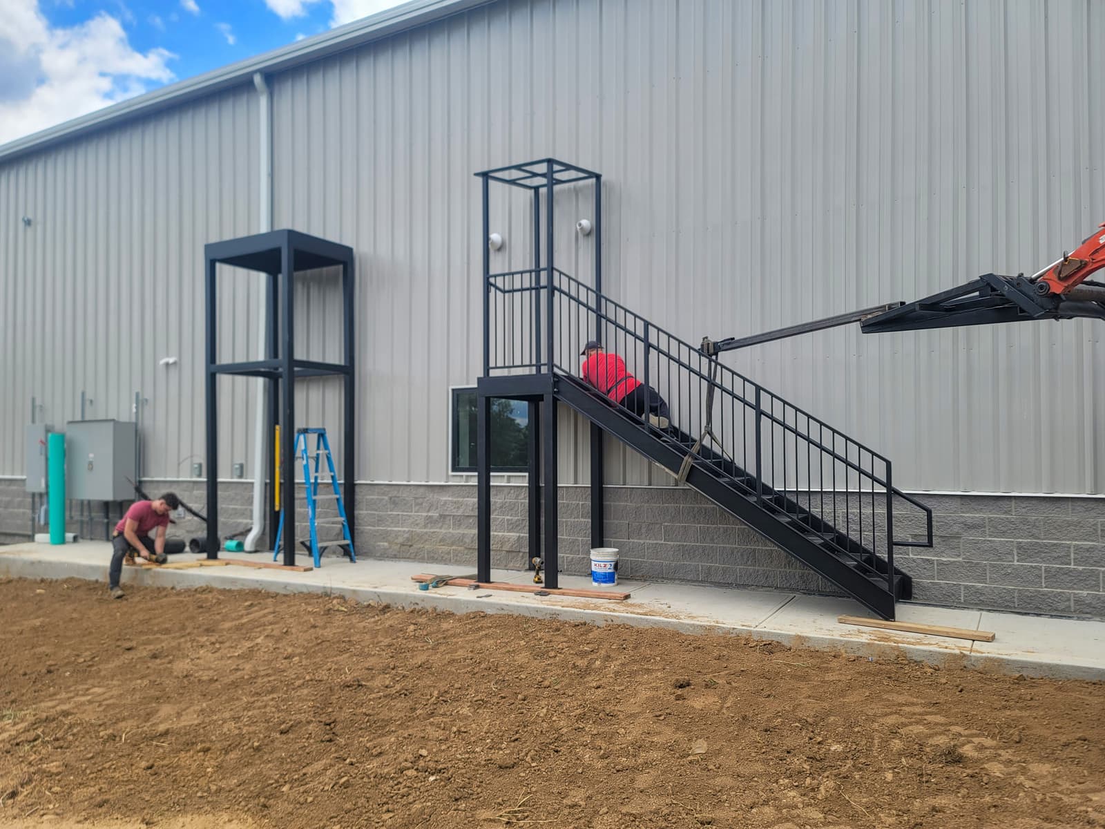 ASB Commercial Metal Staircase Fire Escape Fabrication photo in staircases work, Central Kentucky.