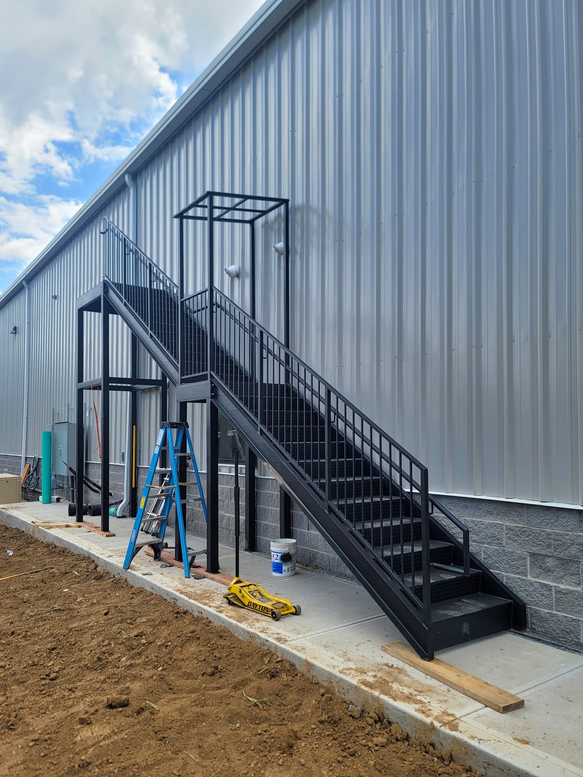 ASB Commercial Metal Staircase Fire Escape Fabrication photo in staircases work, Central Kentucky.