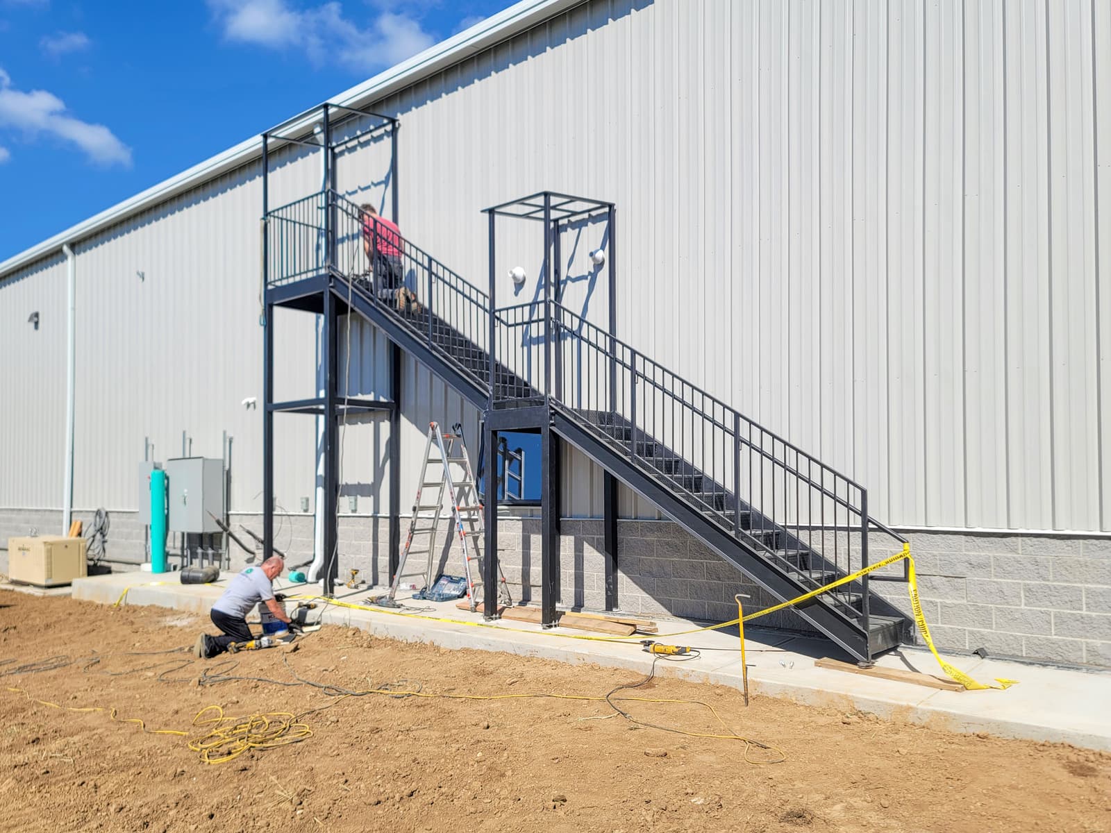 ASB Commercial Metal Staircase Fire Escape Fabrication photo in staircases work, Central Kentucky.