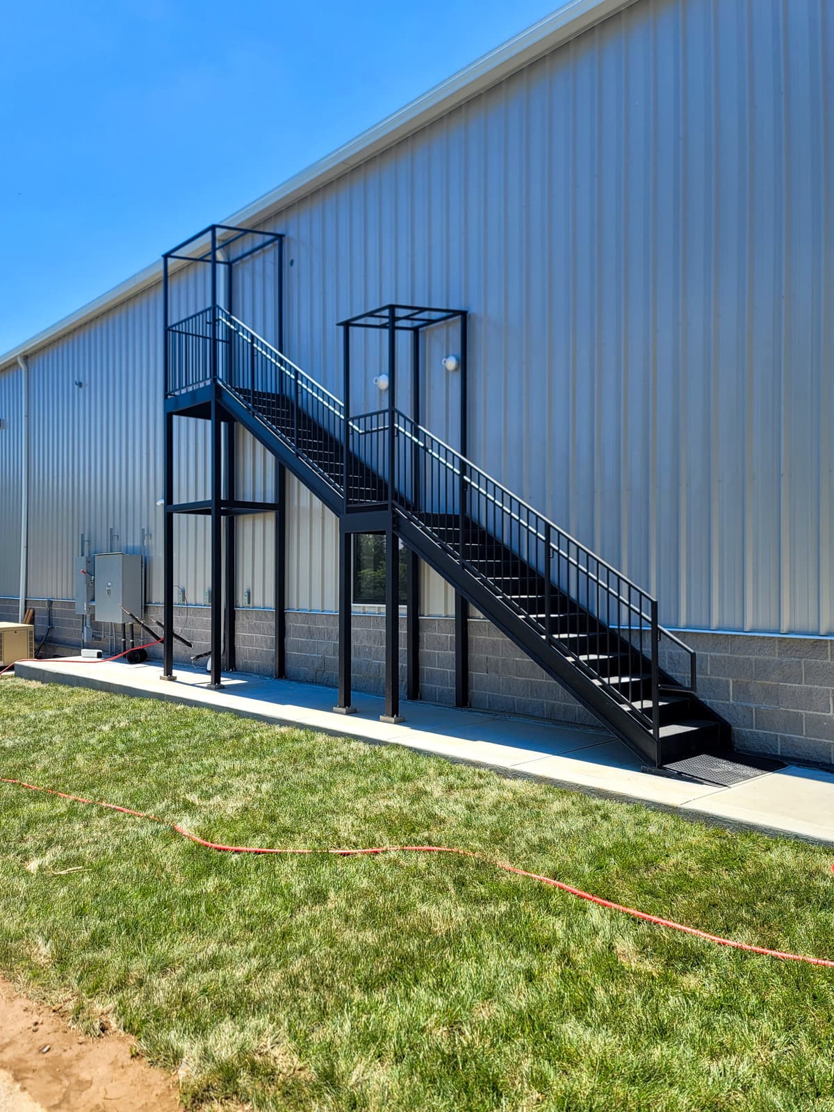 ASB Commercial Metal Staircase Fire Escape Fabrication photo in staircases work, Central Kentucky.