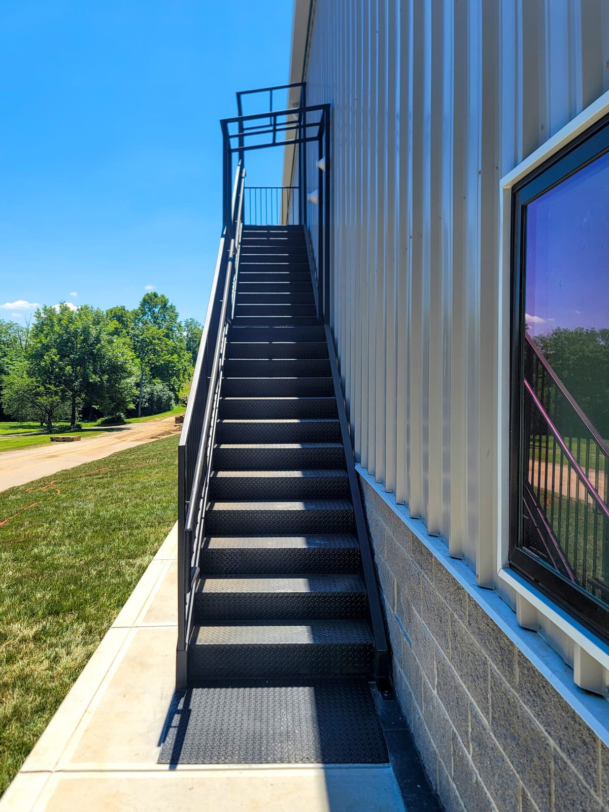 ASB Commercial Metal Staircase Fire Escape Fabrication photo in staircases work, Central Kentucky.