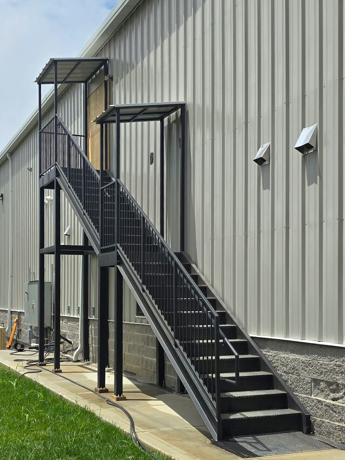 ASB Commercial Metal Staircase Fire Escape Fabrication photo in staircases work, Central Kentucky.