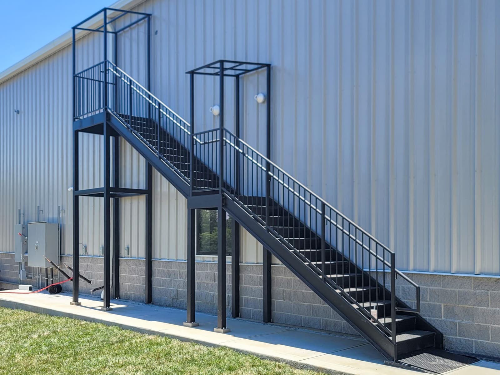 ASB Commercial Metal Staircase Fire Escape Fabrication photo in staircases work, Central Kentucky.