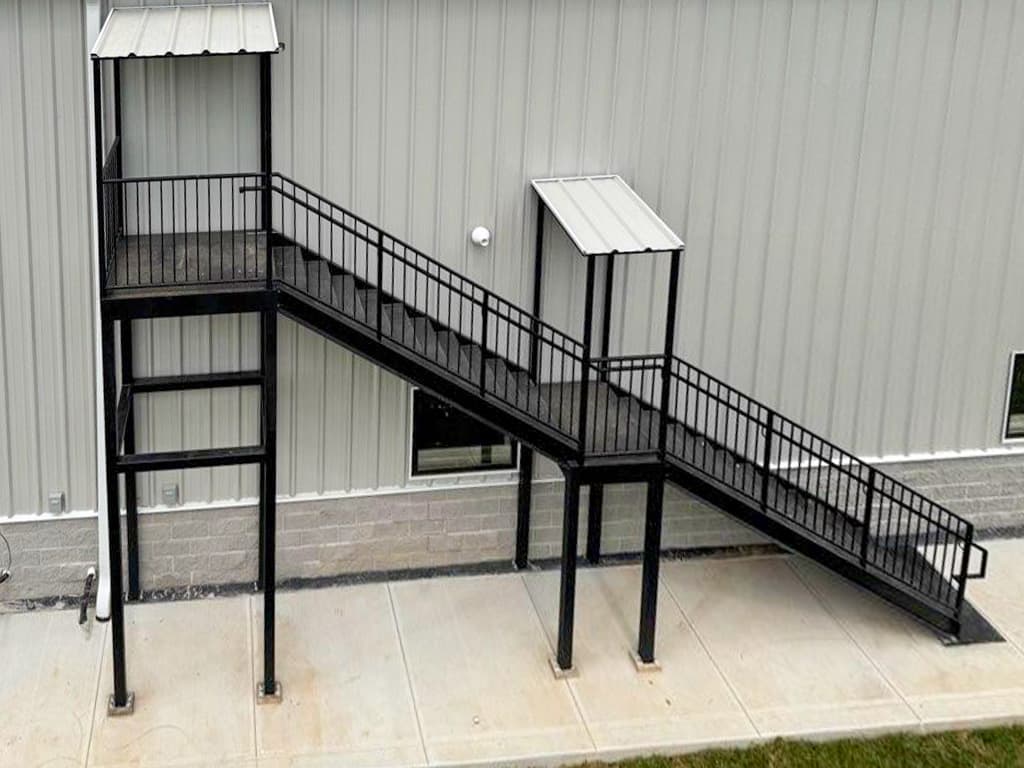 ASB Commercial Metal Staircase Fire Escape Fabrication photo in staircases work, Central Kentucky.