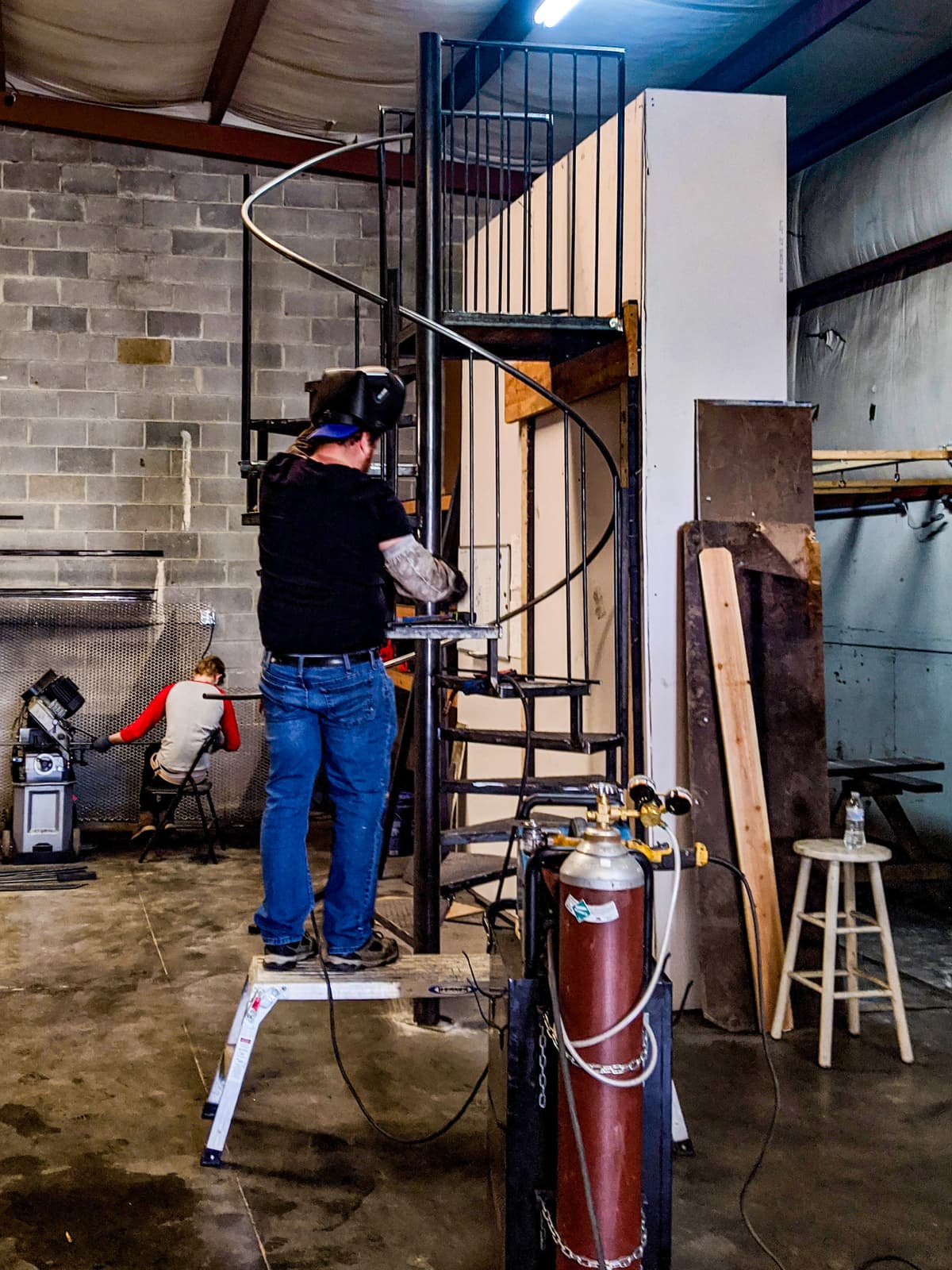 ASB Spiral Paragon Staircase Fabrication photo in staircases work, Central Kentucky.
