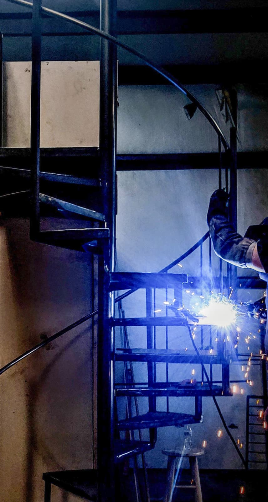 ASB Spiral Paragon Staircase Fabrication photo in staircases work, Central Kentucky.
